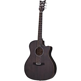 Open Box Schecter Guitar Research Deluxe Acoustic Guitar Level 1 See-Thru Black