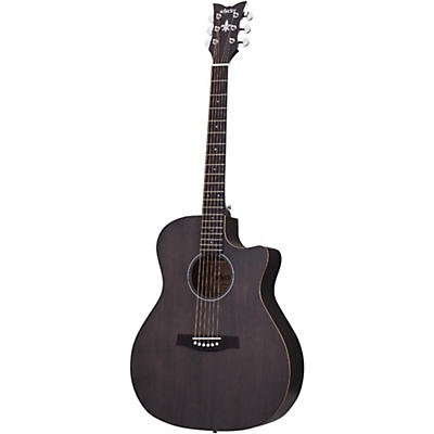 Schecter Guitar Research Deluxe Acoustic Guitar See-Thru Black for sale