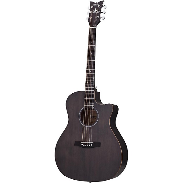 Schecter Guitar Research Deluxe Acoustic Guitar See-Thru Black