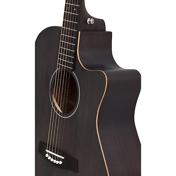 Schecter Guitar Research Deluxe Acoustic Guitar See-Thru Black
