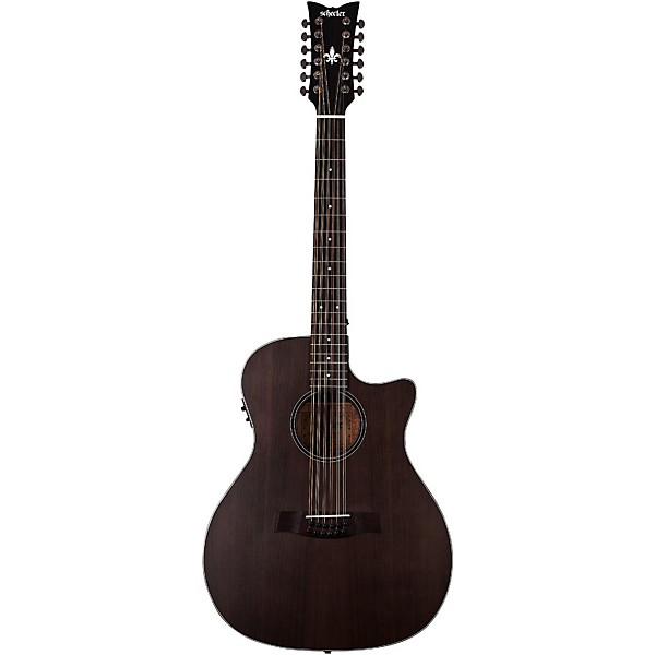 Schecter Guitar Research Orleans Studio 12-String Acoustic Guitar See-Thru Black