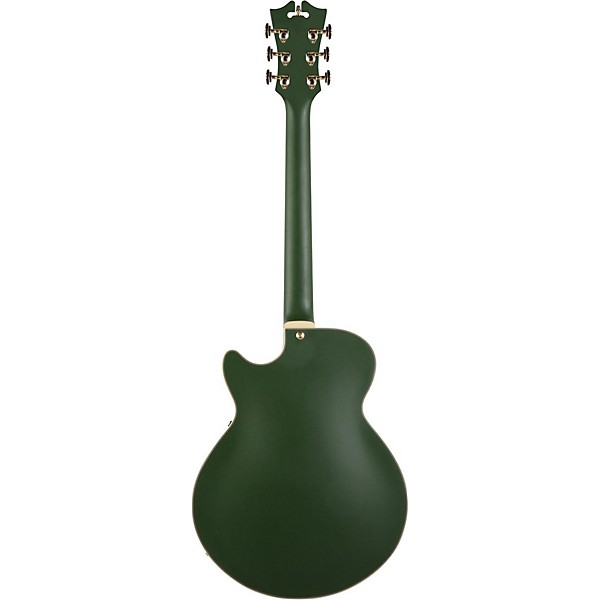 D'Angelico D'Angelico EX-SS Non-F Hole Deluxe Edition Hollowbody Electric Guitar Matte Emerald Tortoise Pickguard