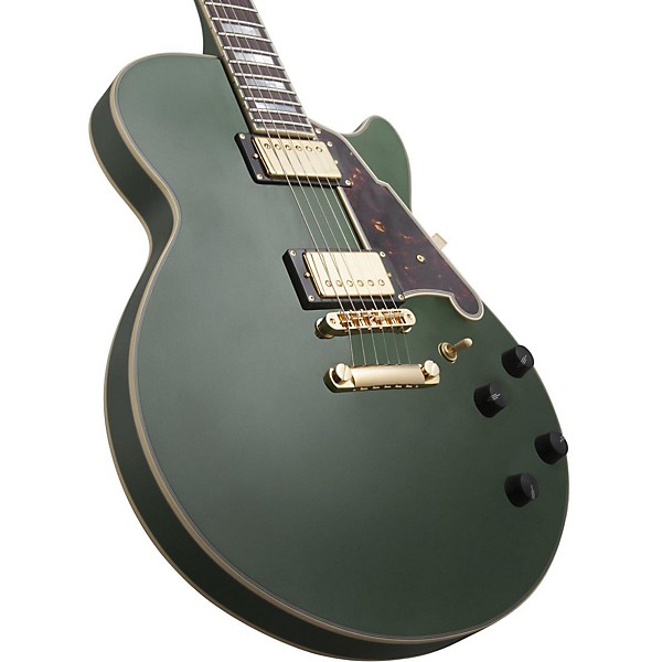 D'Angelico D'Angelico EX-SS Non-F Hole Deluxe Edition Hollowbody Electric Guitar Matte Emerald Tortoise Pickguard