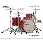 SONOR SQ1 3-Piece Shell Pack With 24" Bass Drum Hot Rod Red