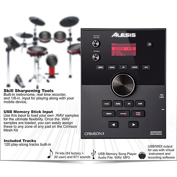 Clearance Alesis Crimson II 5-Piece Electronic Drum Kit