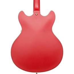 Open Box D'Angelico Deluxe Series Limited Edition DC Non F-Hole Semi-Hollowbody Electric Guitar Level 2 Matte Cherry, Tortoise Pickguard 194744321511