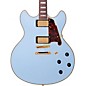 D'Angelico Deluxe Series Limited Edition DC Non F-Hole Semi-Hollowbody Electric Guitar Matte Powder Blue Tortoise Pickguard thumbnail