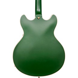 D'Angelico Deluxe Series Limited Edition DC Non F-Hole Semi-Hollowbody Electric Guitar Matte Emerald Tortoise Pickguard