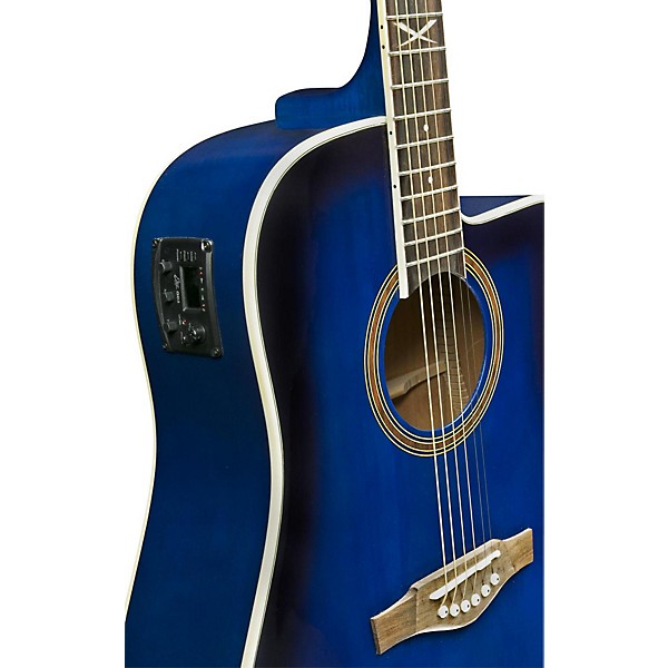 EKO NXT Series Cutaway Dreadnought Acoustic-Electric Guitar Blue Sunburst