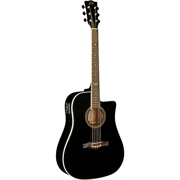 Open Box EKO NXT Series Cutaway Dreadnought Acoustic-Electric Guitar Level 1 Black