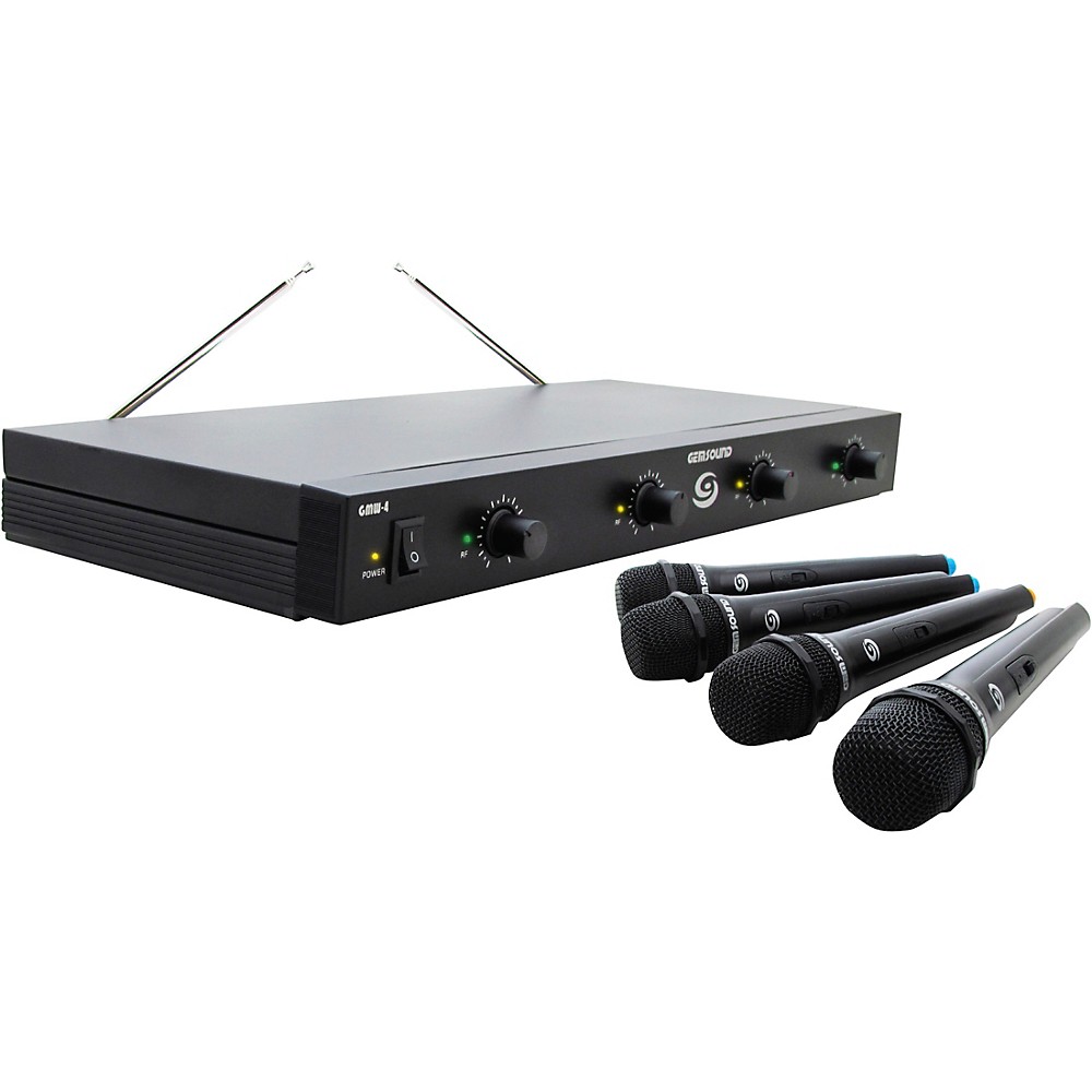 Gem Sound Gmw4 Quad-Channel Wireless Mic System Ef