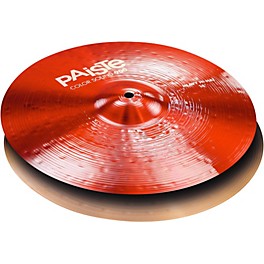 Paiste Colorsound 900 Heavy Hi Hat Cymbal Red 15 in. Pair Paiste Colorsound 900 Heavy Hi Hat Cymbal Red 14 in. Bottom