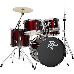 Open Box Rogue 5-Piece Complete Drum Set Level 1 Wine Red