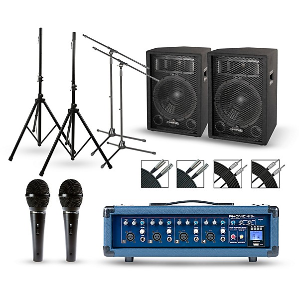 Phonic Powerpod 415R with S7 Series Speakers PA Package 12" Mains