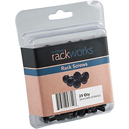 Gator GRW-SCRW025 25-Pack of Rack Screws with Washers, Black