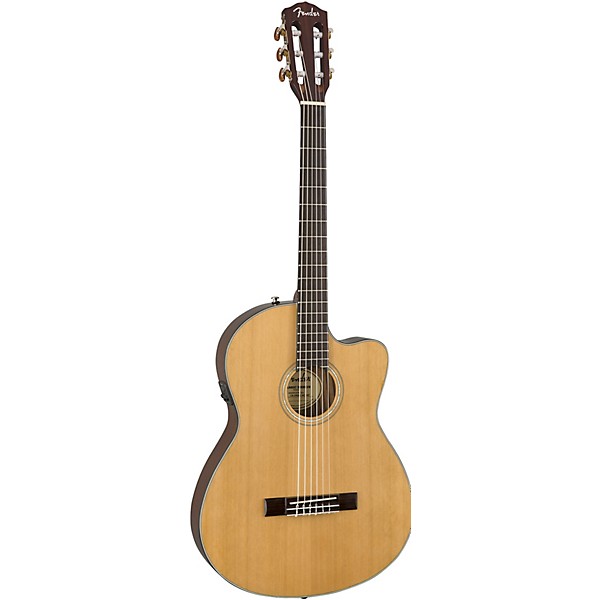 Fender CN-140SCE with Case Nylon String Acoustic-Electric Guitar Natural