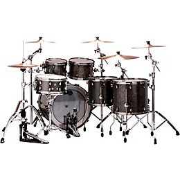 Open Box Mapex Saturn V Exotic Edition 5-Piece Studioease Shell Pack Level 1 Flat Black Maple Burl