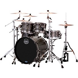 Open Box Mapex Saturn V Exotic Edition 5-Piece Studioease Shell Pack Level 1 Flat Black Maple Burl