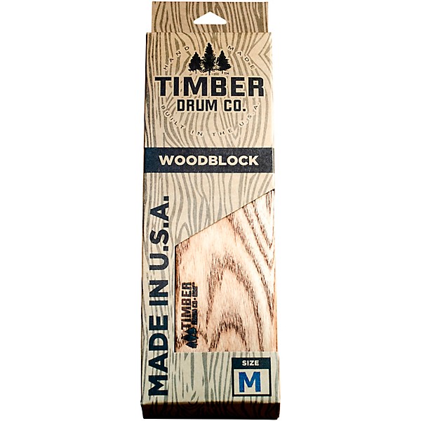 Timber Drum Company Solid American Hardwood Wood Block Medium