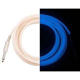 Palmer Glow In The Dark Cable with 1/4 Inch Straight Plugs "The Original GlowCable" - Blue 10 ft.