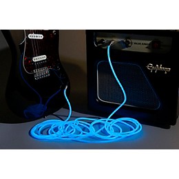 Palmer Glow In The Dark Cable with 1/4 Inch Straight Plugs "The Original GlowCable" - Blue 10 ft.