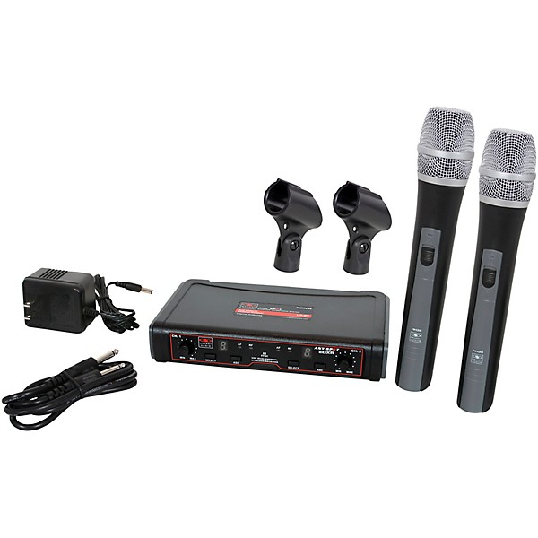 Galaxy Audio EDXR/HH38N Dual-Channel Wireless Microphone System Includes the EDXR Receiver and 2 HH38 Handheld Transmitter...