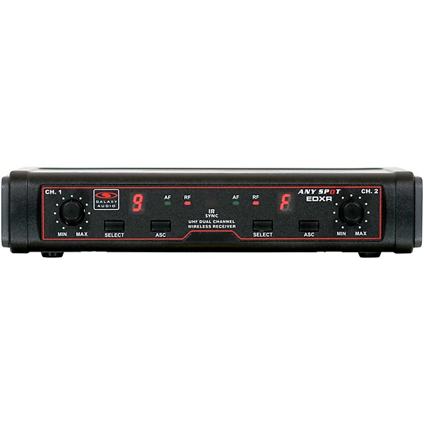 Galaxy Audio EDXR/HH38N Dual-Channel Wireless Microphone System Includes the EDXR Receiver and 2 HH38 Handheld Transmitter...