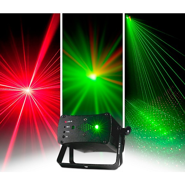 Open Box American DJ Micro 3D II Compact Red and Green Laser with IR Remote Level 1 Black