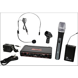 Galaxy Audio EDXR/HHBPS Dual-Channel Wireless Handheld and Headset System Band D Black