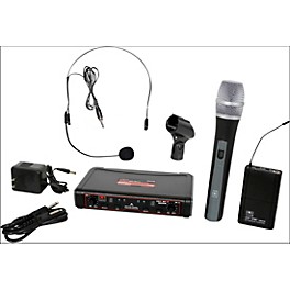 Galaxy Audio EDXR/HHBPS Dual-Channel Wireless Handheld and Headset System Band D Black