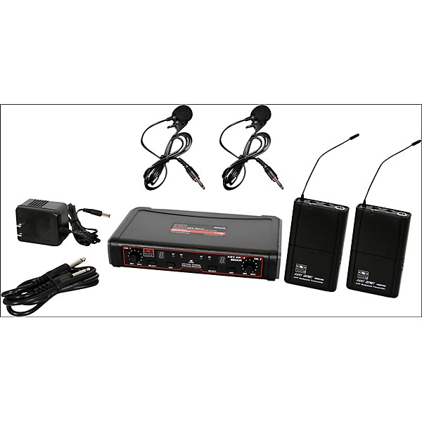 Galaxy Audio EDXR/38VV Dual-Channel Wireless Lavalier System Band N Black