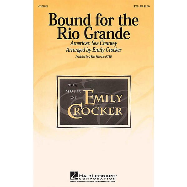 Hal Leonard Bound for the Rio Grande TBB arranged by Emily Crocker