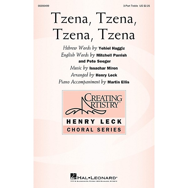Hal Leonard Tzena, Tzena, Tzena, Tzena 3 Part Treble arranged by Henry Leck