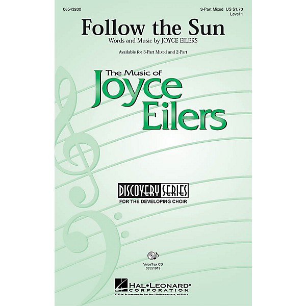 Hal Leonard Follow the Sun 3-Part Mixed composed by Joyce Eilers