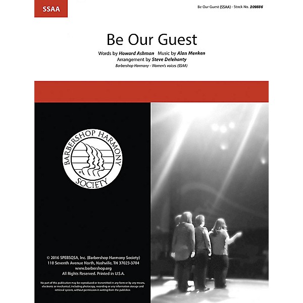 Hal Leonard Be Our Guest SSAA A CAPPELLA arranged by Steve Delehanty