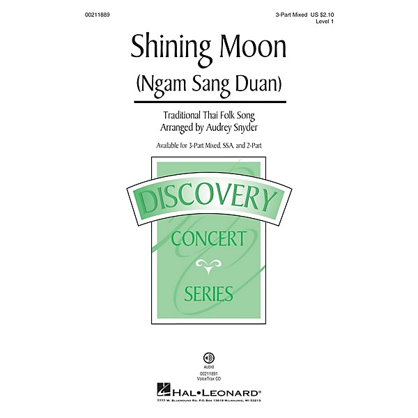 Hal Leonard Shining Moon (Ngam Sang Duan) Discovery Level 1 3-Part Mixed arranged by Audrey Snyder