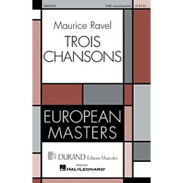 Editions Durand Trois Chansons composed by Maurice Ravel