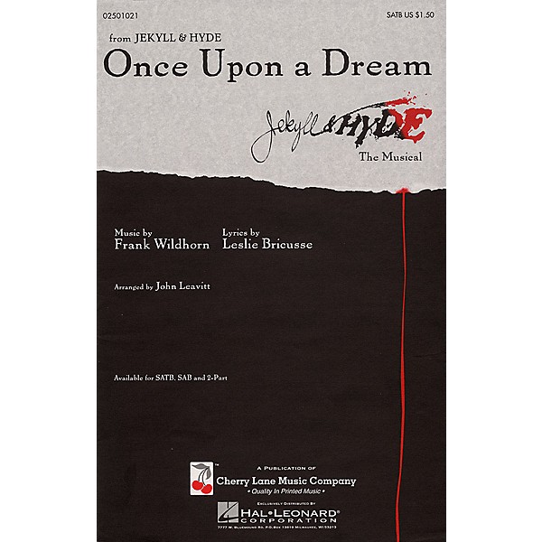 Cherry Lane Once Upon a Dream SATB arranged by John Leavitt