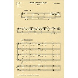 Amstel Music Polish Christmas Music, Part I SATB composed by Johan de Meij