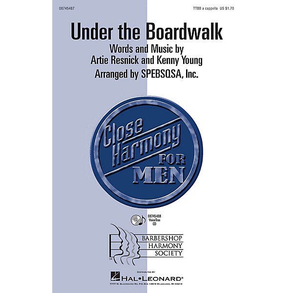 Hal Leonard Under the Boardwalk TTBB A Cappella by The Drifters