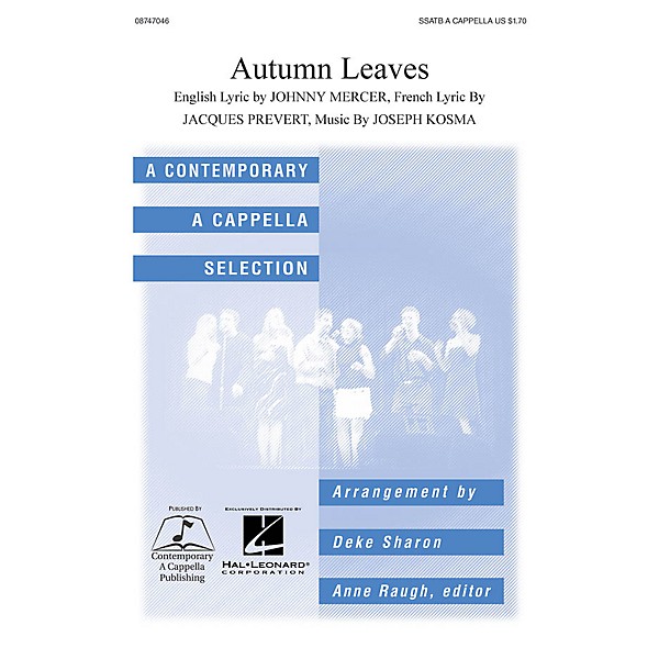 Hal Leonard Autumn Leaves SSATB A Cappella arranged by Deke Sharon