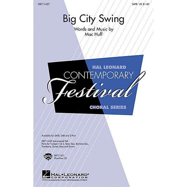 Hal Leonard Big City Swing SATB composed by Mac Huff