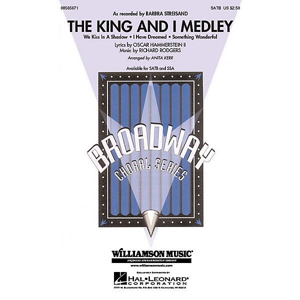 Hal Leonard The King and I (Medley) SATB arranged by Anita Kerr