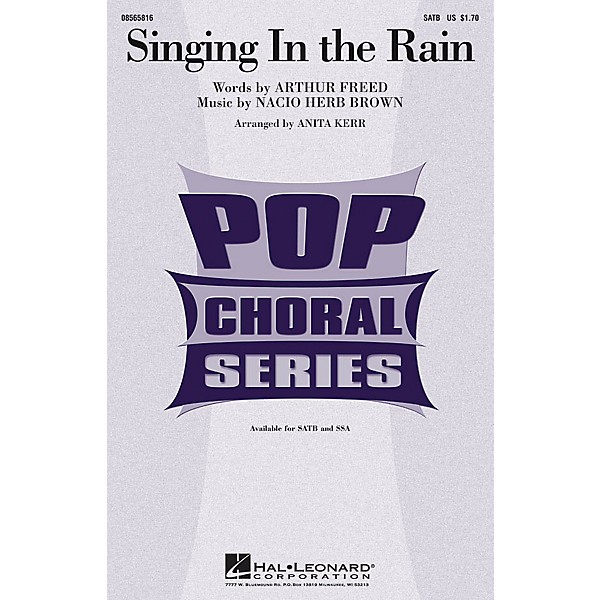 Hal Leonard Singing in the Rain SATB arranged by Anita Kerr