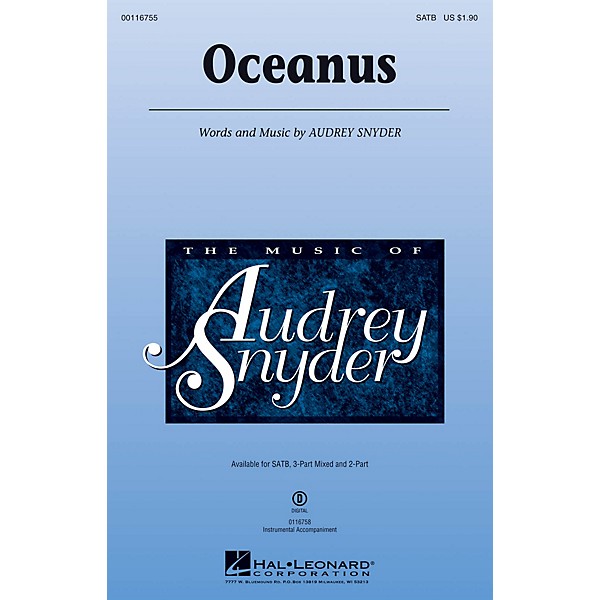 Hal Leonard Oceanus SATB composed by Audrey Snyder