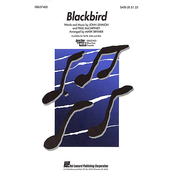 Hal Leonard Blackbird SATB by The Beatles arranged by Mark Brymer