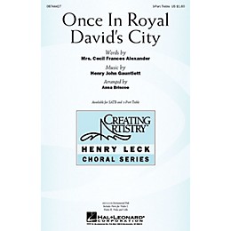 Hal Leonard Once in Royal David's City 3 Part Treble arranged by Anna Briscoe