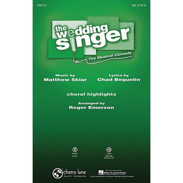 Cherry Lane The Wedding Singer (Choral Highlights) SAB arranged by Roger Emerson