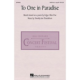 Hal Leonard To One in Paradise SATB DV A Cappella composed by Timothy Tharaldson