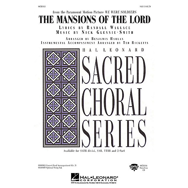 Hal Leonard The Mansions of the Lord (from We Were Soldiers) SAB arranged by Benjamin Harlan